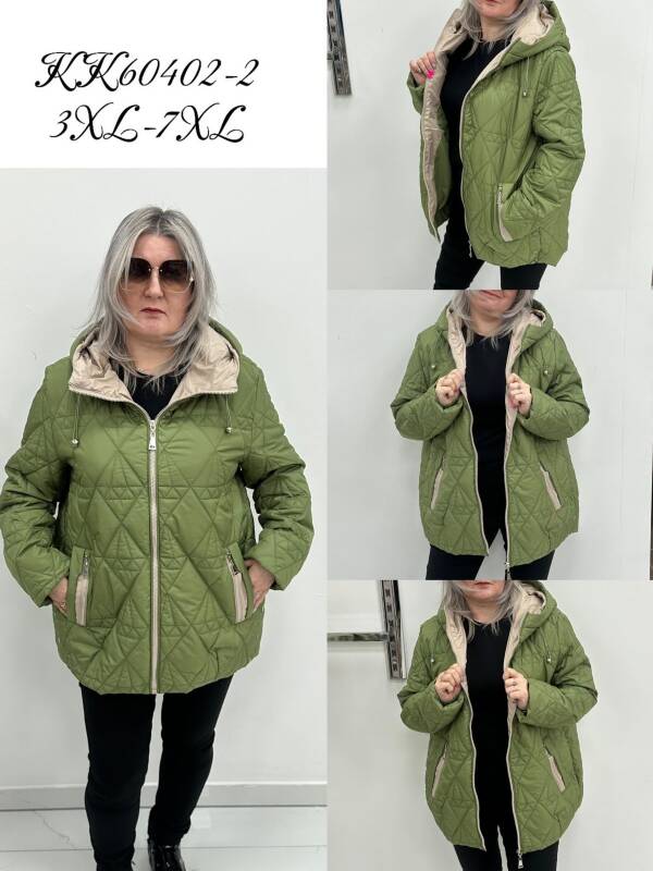 Kurtki damskie duże rozmiary Roz 3XL-7XL, 1 Kolor Paczka 5 szt